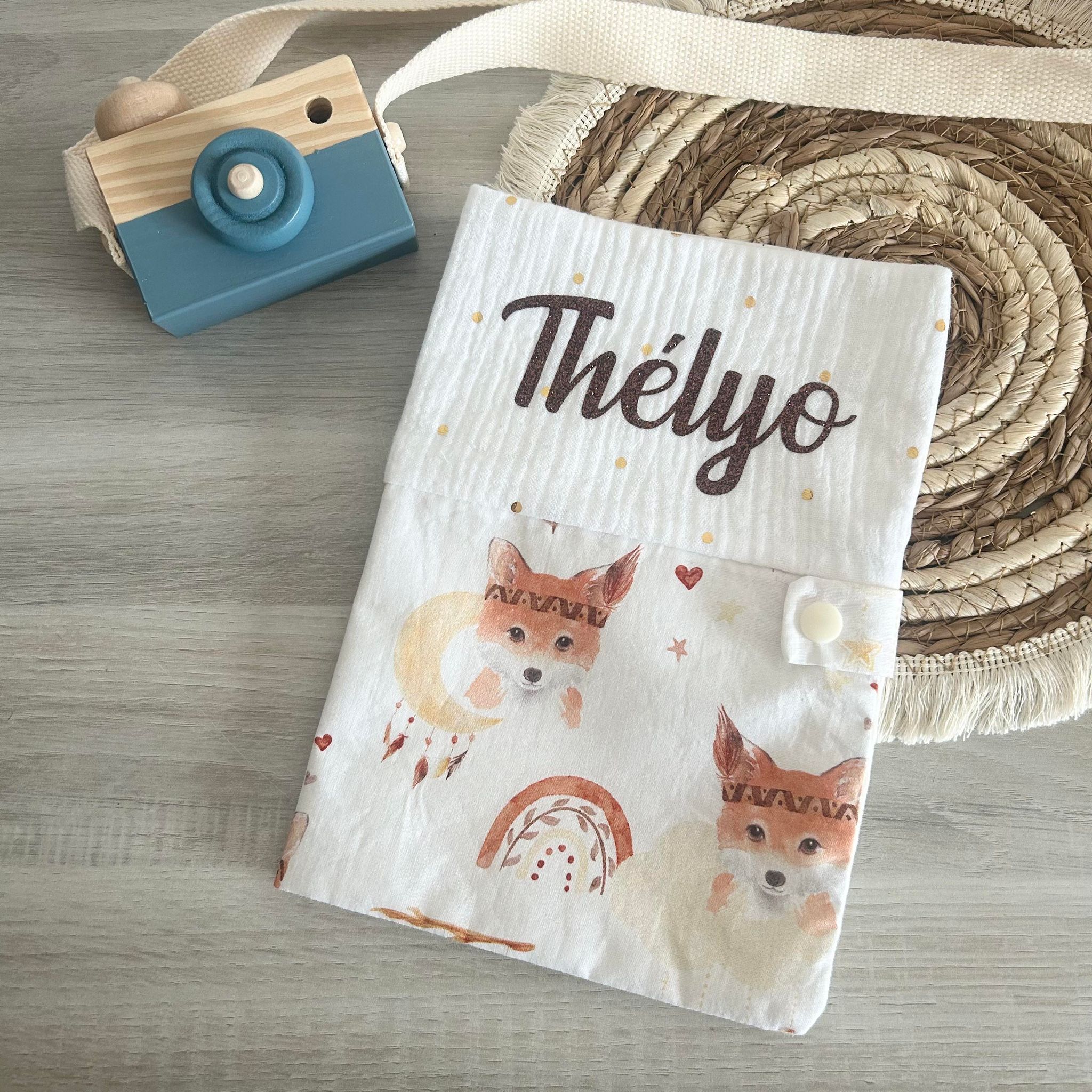 Carnet de Santé Gaze et Motif Personnalisé