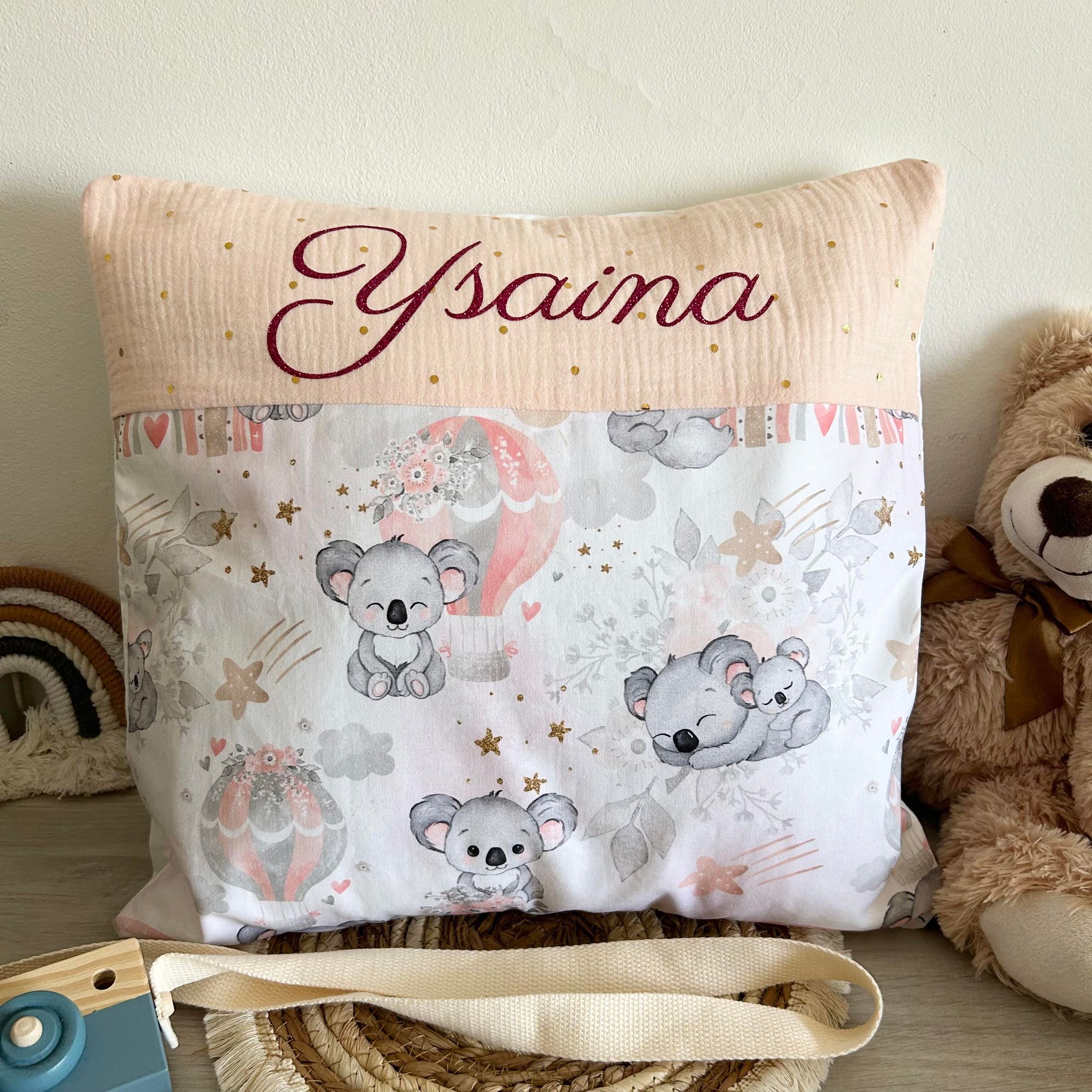 Housse de Coussin Gaze et Motif Personnalisée