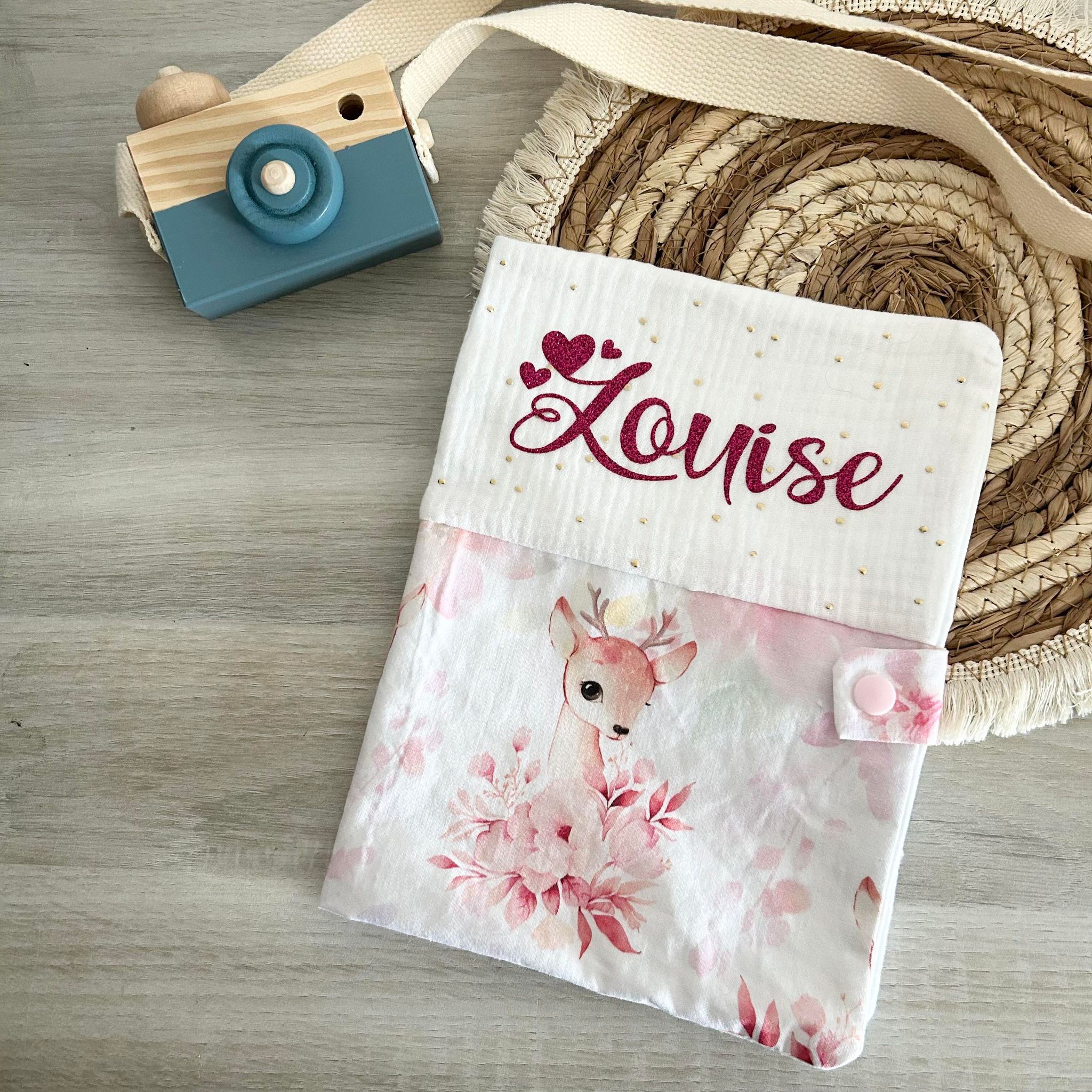 Carnet de Santé Gaze et Motif Personnalisé