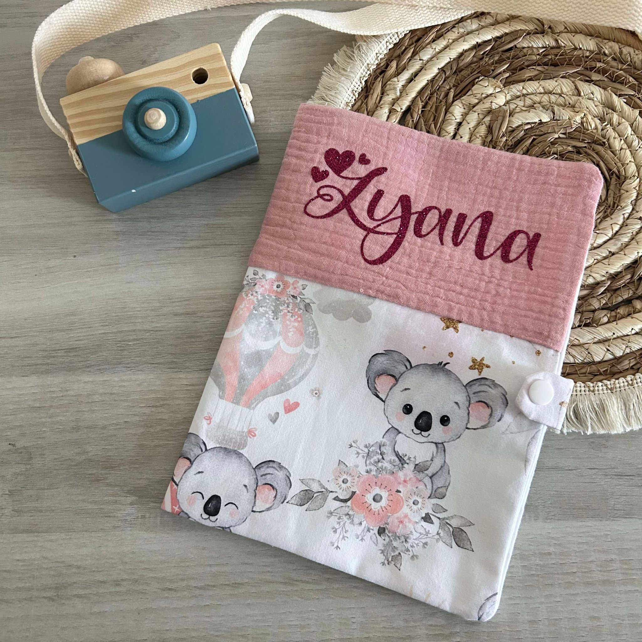 Carnet de Santé Gaze et Motif Personnalisé