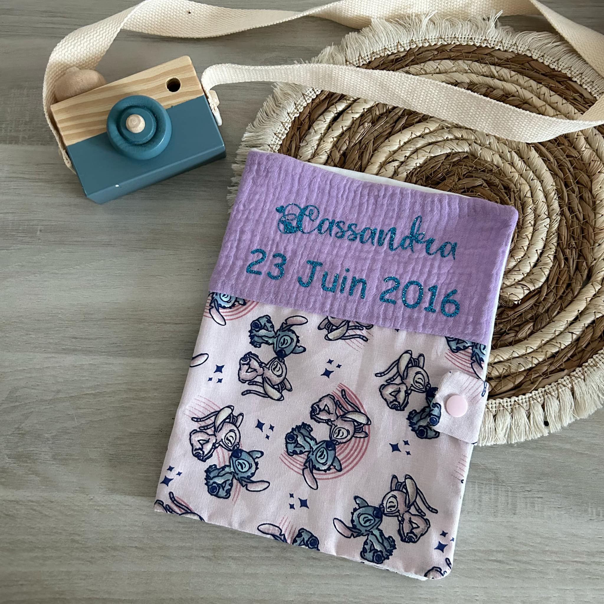 Carnet de Santé Gaze et Motif Personnalisé