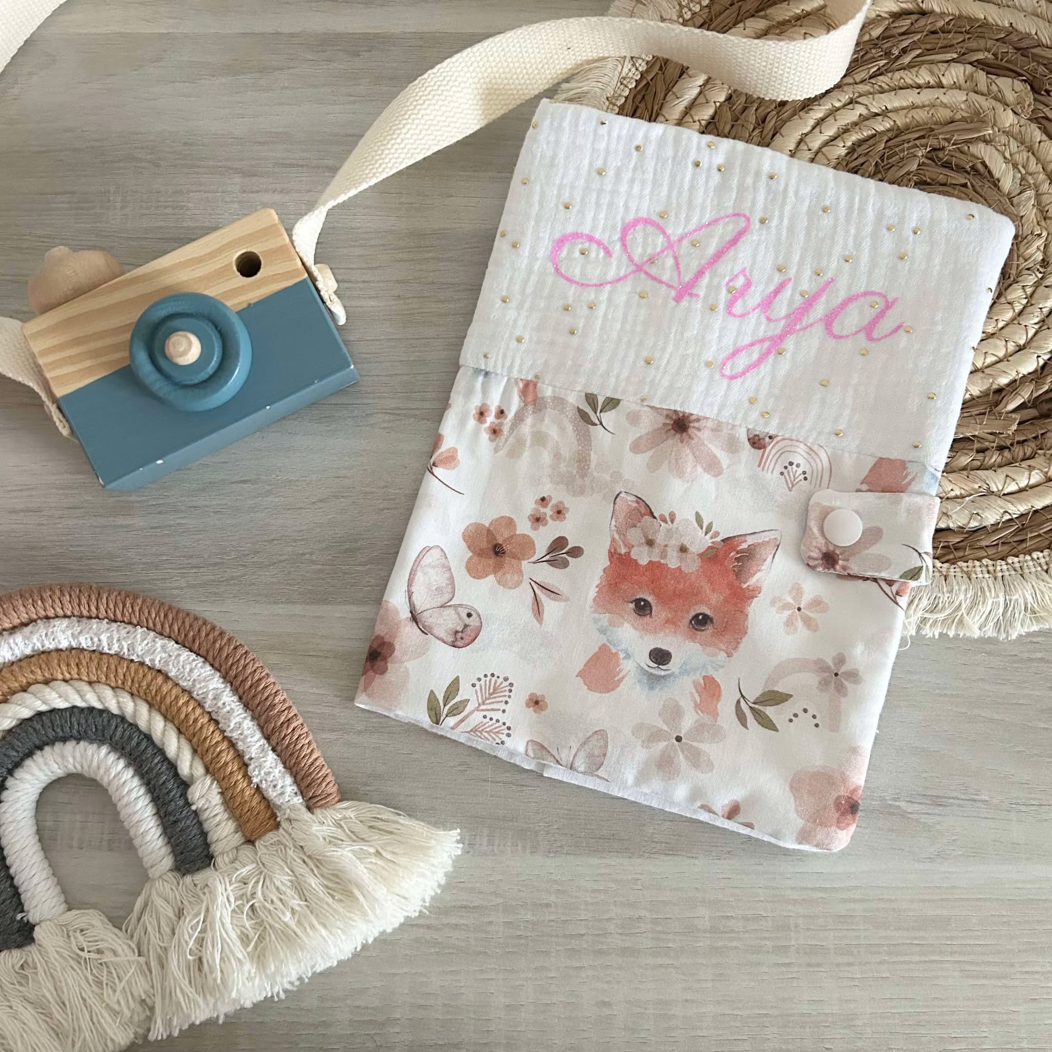 Carnet de Santé Gaze et Motif Personnalisé