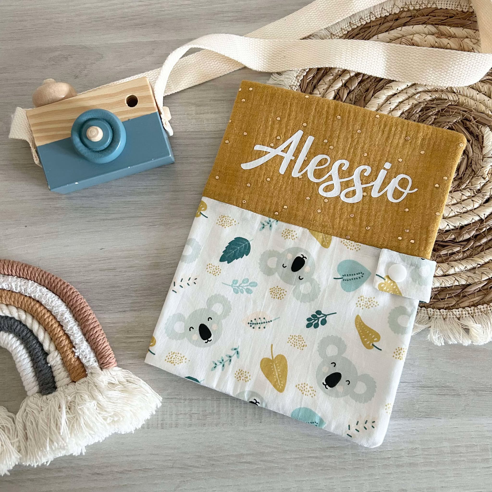 Carnet de Santé Gaze et Motif Personnalisé