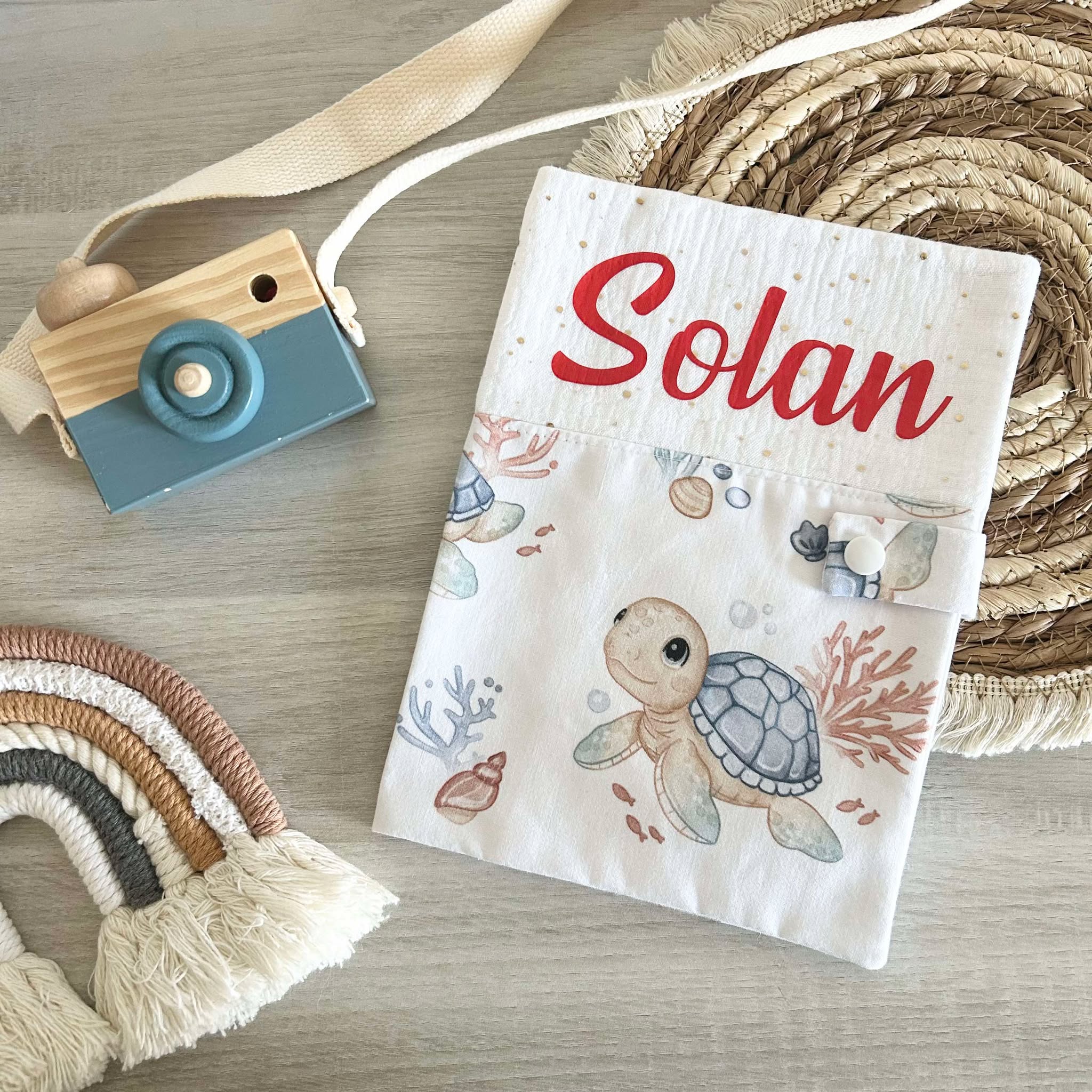 Carnet de Santé Gaze et Motif Personnalisé