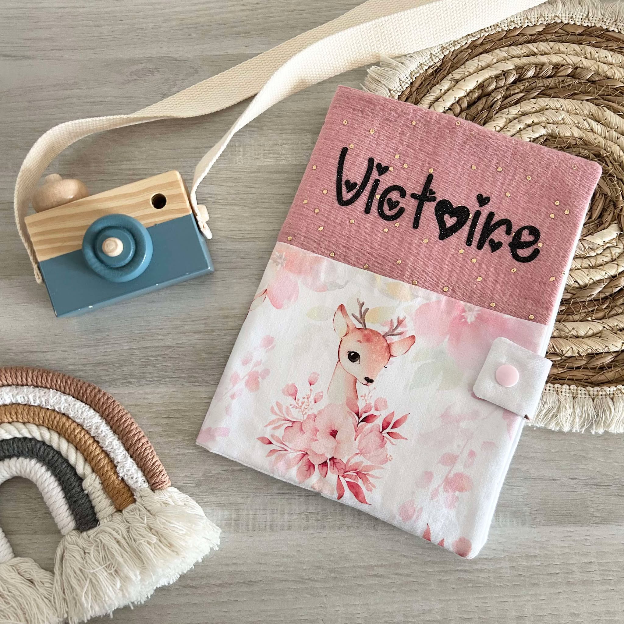 Carnet de Santé Gaze et Motif Personnalisé