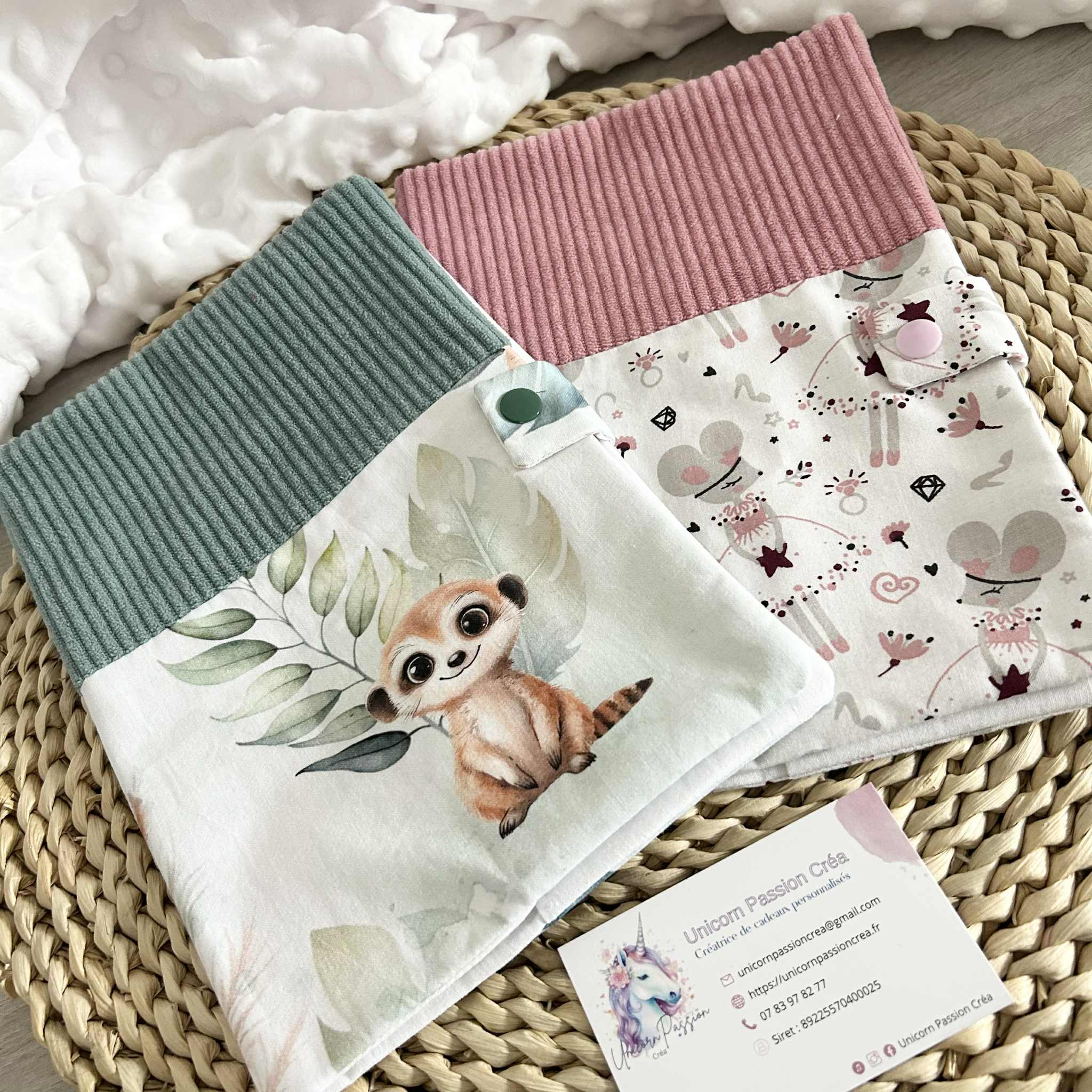 Carnet de Santé Côtelé et Motif Personnalisé