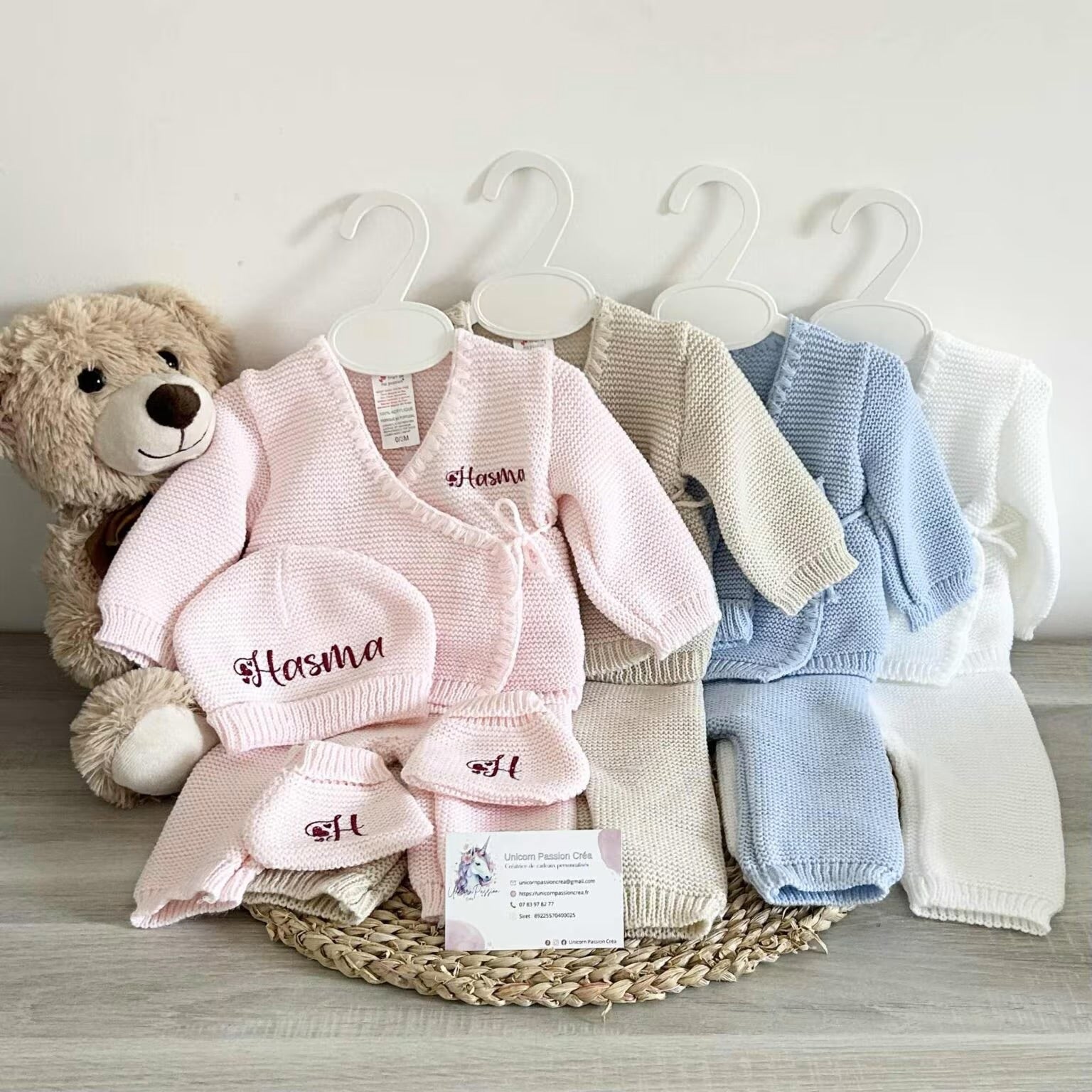 Tenue en Maille 4pcs Personnalisée