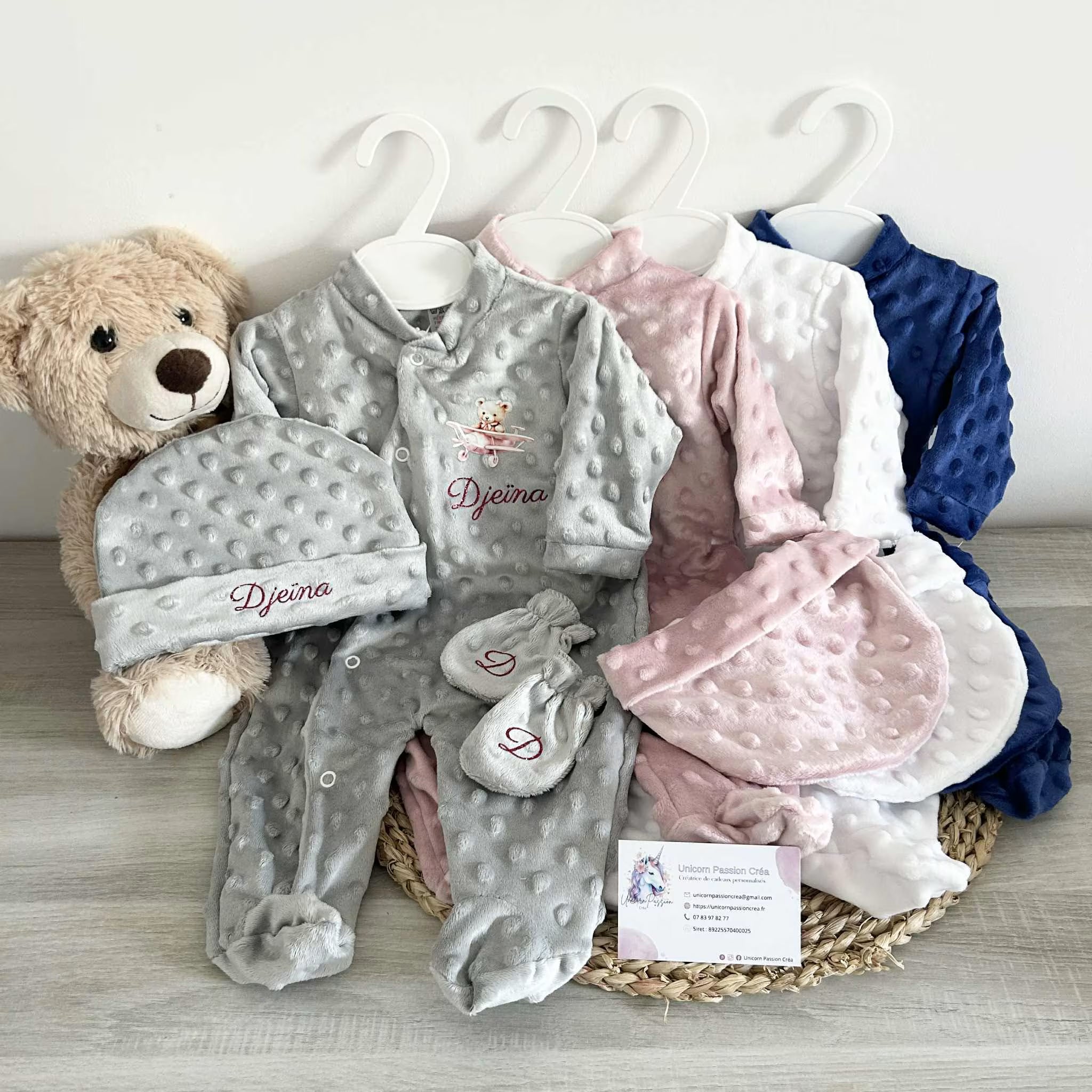 Coffret Pyjama Minky 3pcs Personnalisé