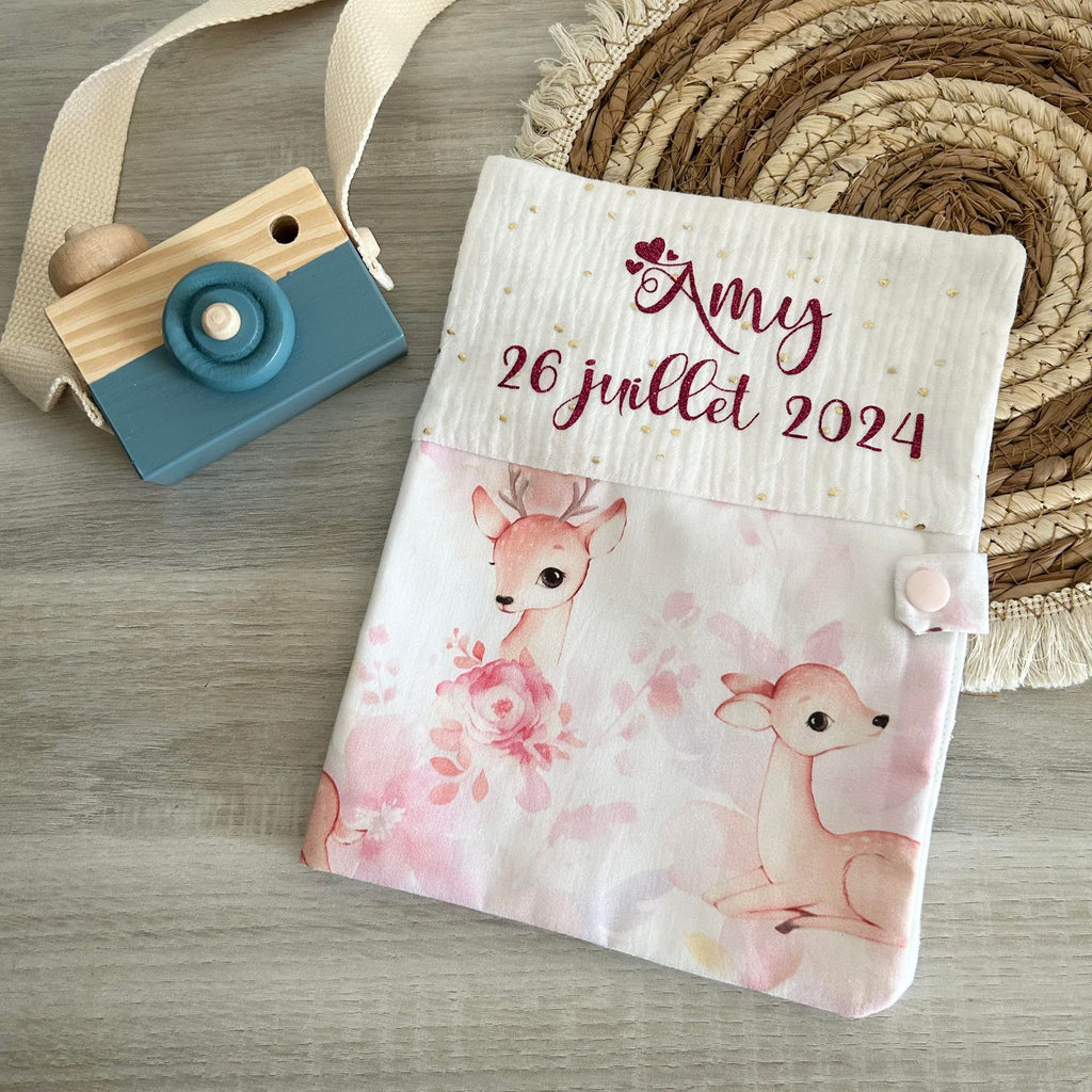 Carnet de Santé Gaze et Motif Personnalisé