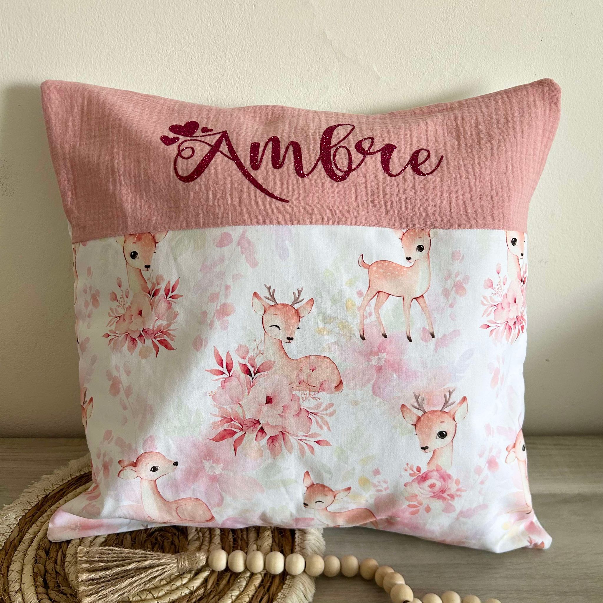 Housse de Coussin Gaze et Motif Personnalisée